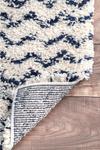 Ковер nuLOOM, 122 x 183 см, Cuellar Chevron Shag, Navy - фото 7