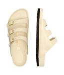 Кожаные тапочки florida d-buckle Birkenstock, экрю - фото 4