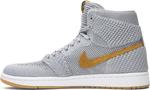 Кроссовки Air Jordan 1 Retro High OG Flyknit Wolf Grey, серый - фото 3