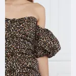 Платье с пуговицами Pinko, коричневый - фото 4