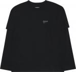 Футболка C2H4 Double Layered Long-Sleeve T-shirt 'Black', черный - фото