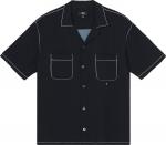 Рубашка Stussy Contrast Pick Stitched Shirt 'Black', черный - фото