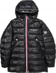 Пуховик Moncler Courcillon Full Zip Shiny Puffer Jacket 'Black', черный - фото