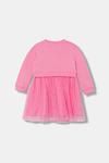 Детское хлопковое платье Guess, розовый - фото 2