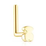 Пирсинг Tous Tous Basics Bear Nose, золото - фото 2