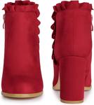 Ботильоны на массивном каблуке Perphy Ruffle для женщин, Red - фото 2