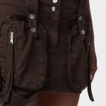 Шорты Cargo pockets Twill Mini Skirt Blumarine, коричневый - фото 8