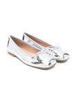 Балетки из лакированной кожи Eli1957, серебряный - фото
