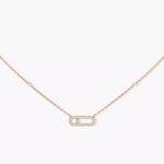 Колье Messika Move Uno Pavé, розовое золото/бриллианты - фото 2