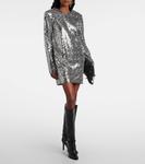 Мини-платье Heliane с пайетками Isabel Marant, Silver - фото 2