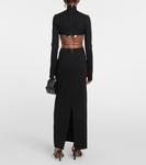 Платье макси с вырезом Christopher Kane, черный - фото 3