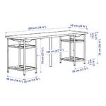 Стол письменный Ikea Lagkapten/Spand 200х60, 4 полки, белый/черный - фото 6