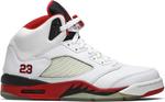 Кроссовки Air Jordan 5 Retro Fire Red 2006, белый - фото