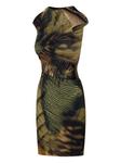 Облегающее платье с принтом Birgit Amazuìn, зеленый - фото 3
