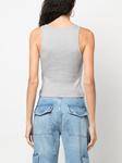 Gcds logo-print tank top, серый - фото 4