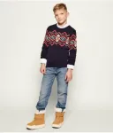 Свитер regular fit Guess, темно-синий - фото 2