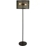 Торшер Fishnet 2LT Floor Lamp E27 1 шт. Searchlight, черный - фото