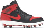 Кроссовки Jordan 1 Mid TD Cleat Bred, красный - фото