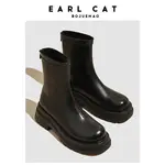 Женские черно-экрю замшевые ботинки Earl Cat - фото 3