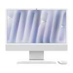 Моноблок Apple iMac 24'' М4 (2024), 10 CPU/10 GPU, 16 ГБ/512 ГБ, Standard glass, Silver, английская клавиатура - фото