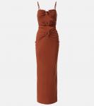 Платье макси с ажурными вырезами Orbit Christopher Esber, Coconut Shell - фото