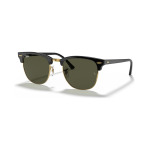 Солнцезащитные очки унисекс с низкой перемычкой, rb3016f clubmaster classic 55 Ray-Ban, черный - фото