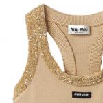 Жилет женский кремовый Miu Miu - фото 6