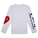 Рубашка Comme des Garçons PLAY Logo Long-Sleeve Shirt 'White', белый - фото 3