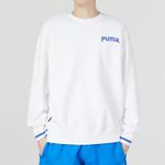 Свитер team crew tr logo long sleeve sweater 'white' Puma, белый - фото 3