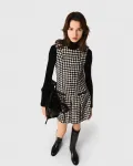 Расклешенное твидовое платье Maje, мультиколор - фото 3