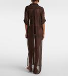 Мика прозрачное платье-рубашка Jade Swim, коричневый - фото 3