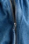 Джинсовая куртка-бомбер H&M Gathered, синий - фото 6