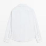 Рубашка Massimo Dutti Cotton Poplin, белый - фото 2