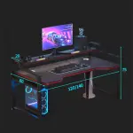 Игровой стол Orenford Double Layer Gaming Desk, 140x60 см, черный - фото