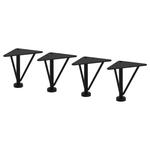 Нога IKEA, 10 см, цвет metal/black - фото