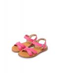 Открытые кожаные босоножки для девочки с пряжкой Pisamonas, фуксия - фото 4
