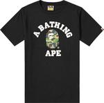 Футболка BAPE ABC Camo College Tee 'Black/Green', черный - фото 2