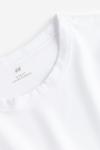 Футболка H&M Slim Fit Cotton, белый - фото 2