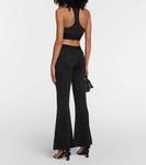 Бюстгальтер с принтом логотипа PALM ANGELS, черный - фото 3