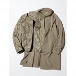 Ветрозащитное пальто 2way Uniqlo, 34 коричневый - фото 6