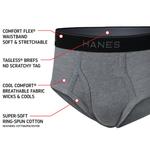 Комплект эластичных трусов Hanes Ultimate, 5 шт., с поясом Comfort Flex и тканью Cool Comfort Han, серый/белый/черный - фото 5