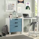 Комод с 3 ящиками Ikea Smastad/Platsa, 60х57х63 см, белый/голубой - фото 4