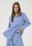 Блуза My Essential Wardrobe Button-down blouse, Skye Blue W Stripe/Blue - фото 4