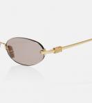 Овальные солнцезащитные очки Logo Miu Miu - фото 2