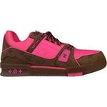 Кроссовки Louis Vuitton Trainer, ярко-розовый/коричневый - фото