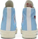Кроссовки Converse Comme des Garçons PLAY x Chuck 70 High Bright Blue, синий - фото 6