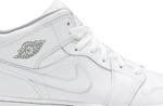 Кроссовки Air Jordan 1 Retro Mid GS White Wolf Grey, белый - фото 2