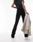 Брюки Topshop Ribbed Bell Bottoms With A Tight Cut, черный - фото 4
