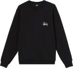 Толстовка Stussy Basic Crew 'Black', черный - фото