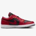 Кроссовки Nike Air Jordan 1 Low SE, темно-красный/серый - фото 6